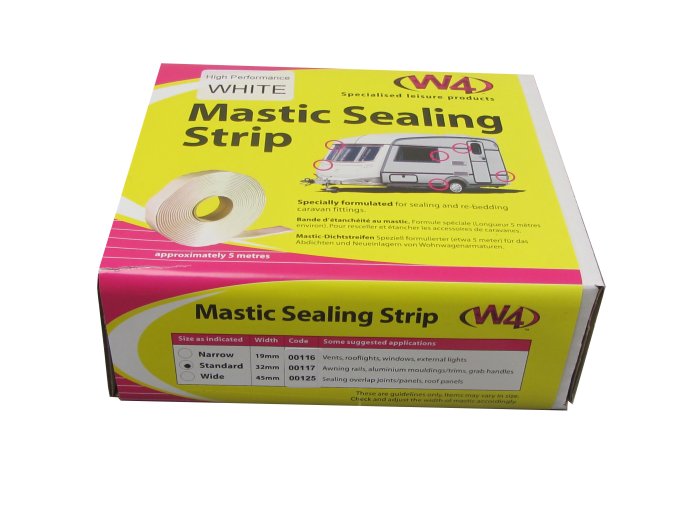 W4 MASTIC SEALING STRIP 32mm x 2.5mm x 5M WHITE | Grove Products